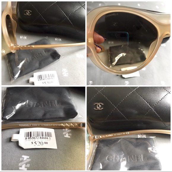 ❌TRADED❌Authentic 💕CHANEL BEIGE OVAL Sunglasses - Picture 2 of 8